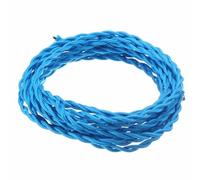 YKMYXZ, Cable trenzado vintage for lámpara colgante, 2 x 0,75 mm, estilo retro, for manualidades, cuerda trenzada, cable eléctrico, cuerda textil beige.(Blue,10m)