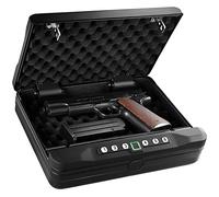 YKMYXZ, Caja Fuerte for Armas de Fuego con Huella Dactilar, Acceso rápido for el hogar, Acceso biométrico Mejorado con Teclado y Llave, Modo silencioso.