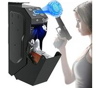 YKMYXZ, Cajas Fuertes for Armas, Dispositivo de Seguridad for Armas de Fuego con código Digital, Cerradura con Llave y Cerradura con Huella Dactilar, Acceso rápido Debajo del Escritorio.
