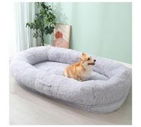 YKMYXZ Cama Grande for Perros, Cama de Lujo for, Impermeable y Lavable, for Piel sintética esponjosa(Light Gray,165cm/63in)