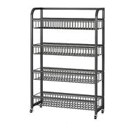 YKMYXZ, Carrito de Almacenamiento con Ruedas de 4 Niveles for Frutas, Verduras, Toallas, Juguetes, Comida y Manualidades.(2.8x1.9ft/0.86x0.6m)