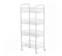 YKMYXZ, Carrito for Dormitorio, Cesta for Frutas, Expositor de Dulces y Aperitivos, Organizador de Suelo de Varios Niveles.(White)
