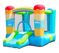 YKMYXZ, Casa inflable silenciosa de la despedida del castillo hinchable con el tema del globo aerostático del partido de la diapositiva del castillo