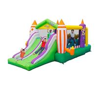 YKMYXZ, Castillo con toboganes inflables, casa de juegos hinchable for regalo de fiesta de cumpleaños con soplador, trampolín grande for el hogar y exteriores