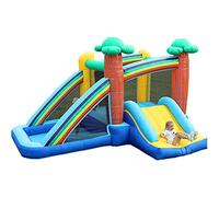 YKMYXZ, Castillo hinchable realista y bonito, casa de rebote inflable for exteriores, casa de salto con soplador, estabilidad y durabilidad