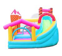 YKMYXZ, Castillo inflable de Material grueso, casa inflable de rebote, tobogán con cojín de aire, tobogán acuático inflable grande, se instala en segundos