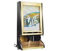 YKMYXZ Cepillo eléctrico for zapatos público con sensor totalmente automático y cartel publicitario reemplazable(Golden)