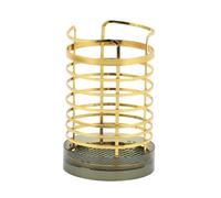 YKMYXZ, Cesta de secado de utensilios de alambre de hierro con base de plástico, soporte de metal for utensilios de cocina, organizador de utensilios, bloque de cuchillos(Gold)