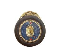 YKMYXZ， Colgante de ébano de Nepal Thangka Hecho a Mano, Collar Zhaocai, joyería Budista(Only Pendant 2)
