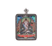 YKMYXZ, Collar con Colgante de Buda, Thangka Budista, Collar Largo de oración, Cadena de Cuerda Trenzada Hecha a Mano