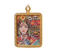 YKMYXZ， Collar con Colgante de Buda, Thangka Budista, Collar Largo de oración, Cadena de Cuerda Trenzada Hecha a Mano