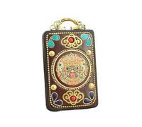 YKMYXZ， Collar de ébano Thangka Tibetano Retro de Nepal Hecho a Mano, Colgante de Estilo Nacional Caishen Amarillo Tathagata del Gran Día, Regalo Colgante(Penfant1)