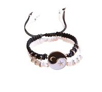 YKMYXZ, Conjunto de par trenzado de pareja de pulseras Tai Chi Bagua