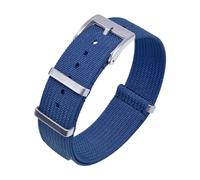 YKMYXZ Correa acanalada de nylon de la correa de reloj for los accesorios de la correa de reloj de la tela(Blue,20mm)