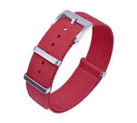 YKMYXZ Correa Acanalada de Nylon de la Correa de Reloj for los Accesorios de la Correa de Reloj de la Tela(Red,20mm)