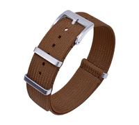 YKMYXZ Correa acanalada de nylon de la correa de reloj for los accesorios de la correa de reloj de la tela(Brown,22mm)