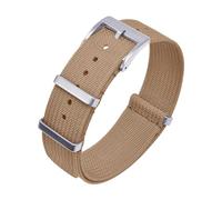 YKMYXZ Correa acanalada de nylon de la correa de reloj for los accesorios de la correa de reloj de la tela(Khaki,20mm)