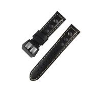 YKMYXZ Correa de reloj de cuero genuino Correa de reloj Correa de reloj de cuero hecha a mano vintage(Black B,20mm)