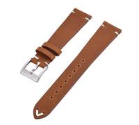 YKMYXZ Correa de reloj de liberación rápida for hombres y mujeres, correa de reloj de cuero genuino(Light Brown,20mm)