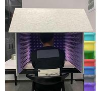 YKMYXZ， Cubo de espuma for cabina de micrófono, caja de sonido de fabricación propia, protector de aislamiento, equipo de grabación de micrófonos, for oficina en casa y estudio(Purple)