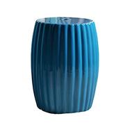 YKMYXZ Decoraciones for el hogar de Estilo Europeo, taburetes de tocador, taburetes de Tambor de cerámica con Flores de salón, taburetes de Secado de pabellones.(Blue)
