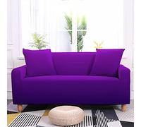 YKMYXZ， Elegante Funda Protectora de sofá Morado Oscuro for sofá de 2 plazas, Suave y elástica, se Adapta a 57 y 73 Pulgadas.