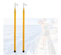 YKMYXZ, Equipo de Rescate de extensión Marina, Varilla telescópica de Fibra de Vidrio con Ganchos de Acero Inoxidable, Ganchos for atraque de embarcaciones.(Pack of 2,1.17 4.5m/3.8 14.7ft)