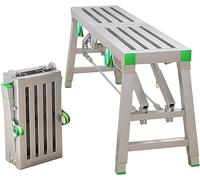YKMYXZ， Escaleras de Tijera Plegables, Plataforma de Trabajo de Acero, andamio de Soldadura, Escalera, Taburete, Banco for Lavado de vehículos, Carga máxima de 400 kg.(B,160x30cm)