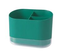 YKMYXZ, Escurridor de cucharas, palillos y tenedores, organizador de cubiertos con 3 compartimentos y bloque de cuchillos.(Green)