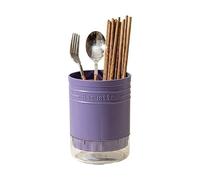 YKMYXZ, Escurridor redondo for cucharas, palillos, tenedores y cubiertos, bloque de cuchillos de 3 colores(Purple)