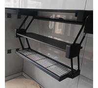 YKMYXZ, Especiero de 40 a 91 cm de Ancho, fácil de alcanzar, Estante Colgante Debajo del gabinete for Platos y Especias.(W 81cm (32"))