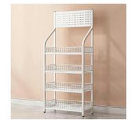 YKMYXZ, Estantería de 4 y 5 niveles for snacks de supermercado, expositores for tiendas minoristas, organizador de snacks comercial for el hogar, tiendas de conveniencia y cocina.(White 140,50x27cm/19