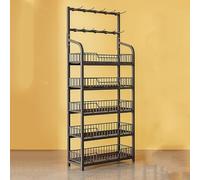 YKMYXZ, Estantería for Snacks de 3, 4 y 5 estantes, Blanca, for supermercados y Tiendas minoristas.(Black,5 Tiers)