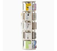 YKMYXZ Estantería giratoria Creativa de Madera Maciza con Varios estantes Estante Almacenamiento pie Amplio Espacio Buena Capacidad Carga(White)
