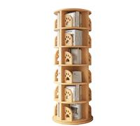 YKMYXZ Estantería giratoria Creativa de Varios Niveles Madera Maciza, Estante disposición, Pulido Suave for Evitar Golpes(201.5 * 52cm)