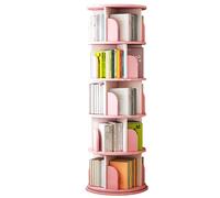 YKMYXZ Estantería giratoria de 5 estantes for artículos del hogar Estante Almacenamiento pie Material Engrosado Soporte Carga Estable Sin tambaleo(Pink)