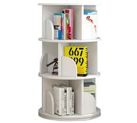 YKMYXZ Estantería giratoria de Aprendizaje 360° Estante diseño Simple pie Gruesa(White,98 * 40cm)