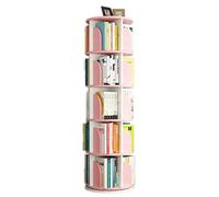 YKMYXZ Estantería giratoria de MDF, estantería Esquina pie, Estante Almacenamiento for Libros, revistas, CD y Fotos(Pink,50.5 * 159cm)