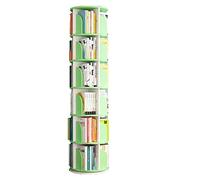 YKMYXZ Estantería giratoria de MDF, estantería Esquina pie, Estante Almacenamiento for Libros, revistas, CD y Fotos(Green,50.5 * 189cm)
