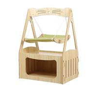 YKMYXZ estantes para Gatos, Hamaca de Lujo for Gatos Dos Pisos, Cama Madera Maciza for Mascotas, Muebles for y Perros, estantes Perchas, fácil Instalar