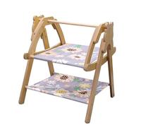 YKMYXZ estantes para Gatos, Hamaca de Madera for Gatos - Cama Doble Capa for Mascotas, Ideal for pequeños o medianos Perros | Fácil Montar | Juguete for(4)