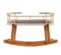 YKMYXZ estantes para Gatos, Hamaca de Madera for Gatos con tapete, Columpio y Cama Multifuncional 2 en 1 for Perros, Muebles Interior for Mascotas