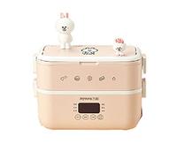 YKMYXZ fiambrera, Bento Box for Niños con Compartimentos, Hermética, Eléctrica, Calefacción, Aislante, de Acero Inoxidable, 270 W