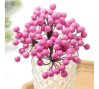 YKMYXZ Flores Artificiales de Interior, 50 Bayas Artificiales, Flores Falsas, decoración navideña, Adornos for árbol de Navidad, Espuma for del hogar, Accesorios Guirnalda DIY(Light Pink)