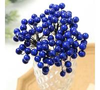 YKMYXZ Flores Artificiales de Interior, 50 Bayas Artificiales, Flores Falsas, decoración navideña, Adornos for árbol de Navidad, Espuma for del hogar, Accesorios Guirnalda DIY(Blue)