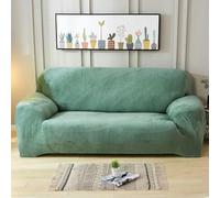 YKMYXZ， Funda de sofá de Felpa Suave, elástica y Agradable for la Piel, Funda Protectora for Sala de Estar, for sofá de 1, 2, 3 o 4 plazas.(Green FC,4 Seat Sofa)