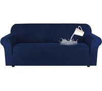 YKMYXZ， Funda de sofá elástica de Ante Suave, Antideslizante, for sofá de 3 plazas, Color marrón, Universal, for Sala de Estar.(Navy,3 Seater)
