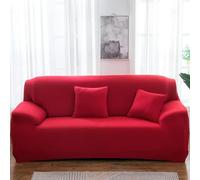 YKMYXZ， Funda de sofá elástica de Color sólido, Ajustable, de Alta Elasticidad, Estilo Veraniego(2,Four Seat Cover)