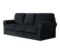 YKMYXZ, Funda elástica for sofá de 2 plazas con Cojines y Respaldo Separados, Color Nero, Compatible con sofás de 3 plazas.(Nero.)