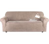 YKMYXZ, Fundas de sofá elásticas de Gamuza Suave, Antideslizantes y Protectoras for Muebles.(Khaki,3 Seater)